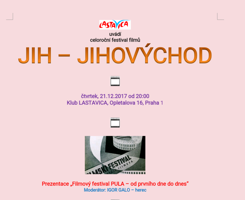 Filmski festival JUG-JUGOISTOK 21.12.2017
